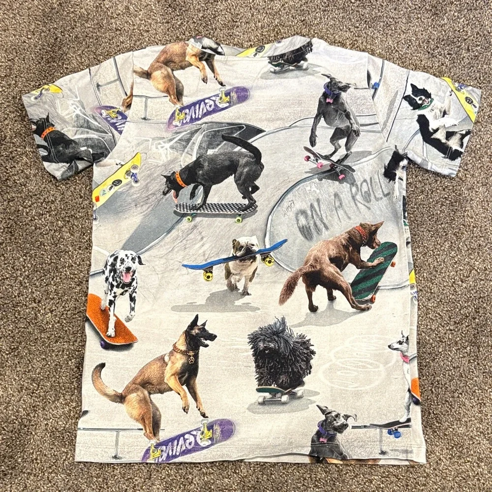 Molo Kids Skateboarding Dogs Tee - Gray Multicolor - Picture 3 of 3